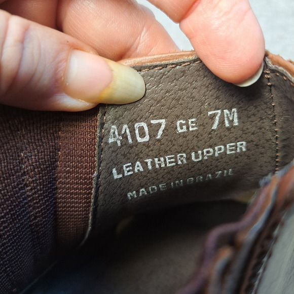 GH BASS & CO BROWN LEATHER ANKLE BOOTS WOMENS SIZE 7M PULL ON MINIMALIST DAILY - Picture 9 of 11